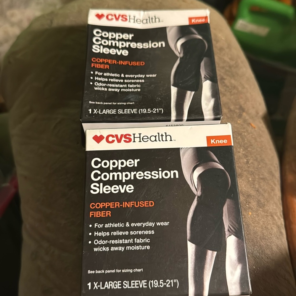 (2) Copper Infused Knee Braces